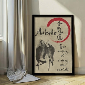 Aikido Wall Art - Aikido Poster - Aikido Canvas - True Victory Is Victory Over Oneself - AI008 - Vertical Poster - Vertical Canvas