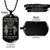 Samurai Dog Tag - Call On Me Brother - Bushido - Katana - Ronin - Miyamoto Musashi - Samurai Necklace - Engrave Dog Tag