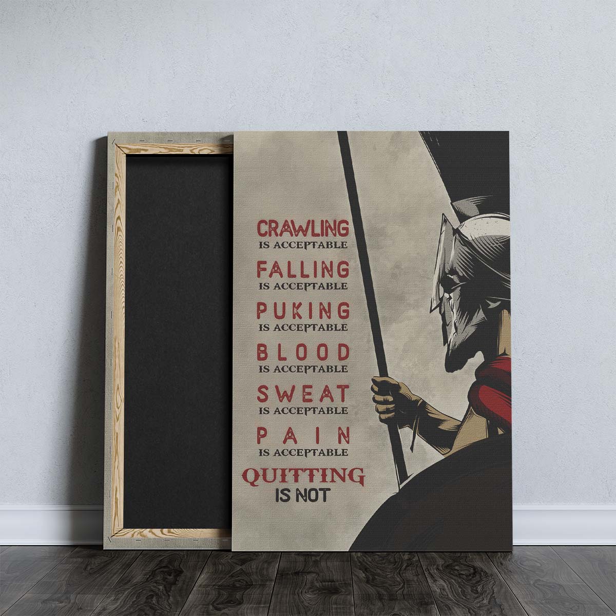 Spartan Wall Art - Spartan Poster - Spartan Canvas - Quitting Is Not - WA018 - Spartan Warrior - Vertical Poster - Vertical Canvas