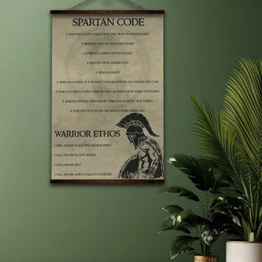 Spartan Wall Art - Spartan Poster - Spartan Canvas - Spartan Code - Warrior Ethos - WA039 - Spartan Warrior - Vertical Poster - Vertical Canvas