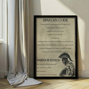 Spartan Wall Art - Spartan Poster - Spartan Canvas - Spartan Code - Warrior Ethos - WA039 - Spartan Warrior - Vertical Poster - Vertical Canvas