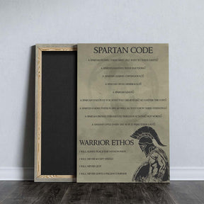 Spartan Wall Art - Spartan Poster - Spartan Canvas - Spartan Code - Warrior Ethos - WA068 - Spartan Warrior - Vertical Poster - Vertical Canvas